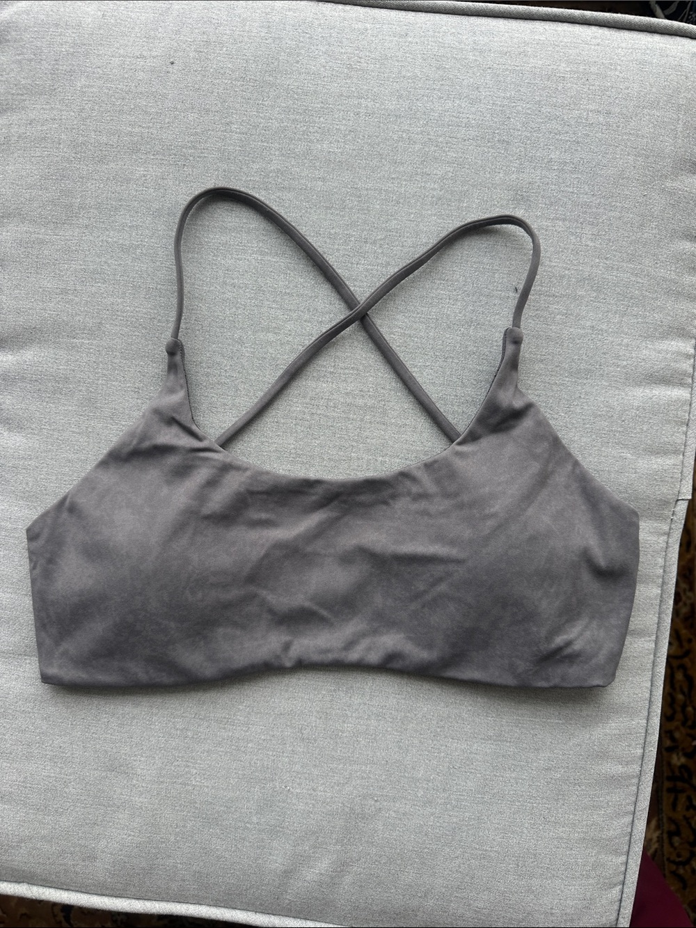 Women's Gray Crossback Bralette